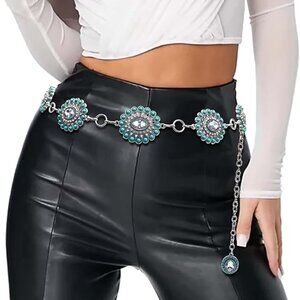 Boho turquoise concho belt